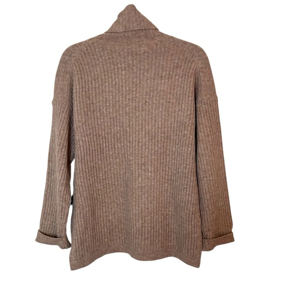 Oak + Fort Heathered Pine Ribbed Turtleneck Sweater- Size XS - Picture 6 of 10